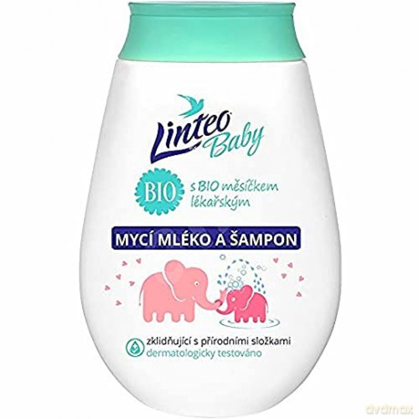 Linteo Baby cleansing milk and shampoo with Organic Marigold Baby 250 ml