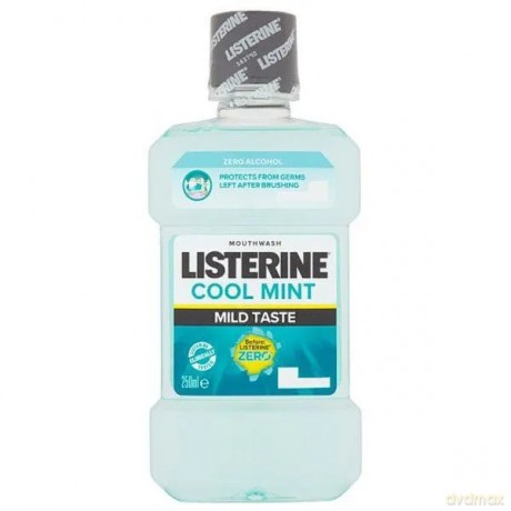 Listerine Alcohol Free Mouthwash Zero - Coolmint Mild Taste - Volume: 250 ml