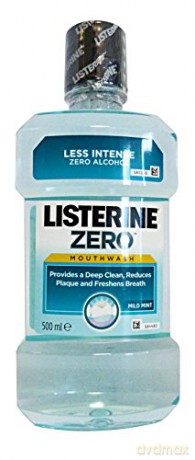 Listerine Alcohol Free Mouthwash Zero - Coolmint Mild Taste - Volume: 500 ml