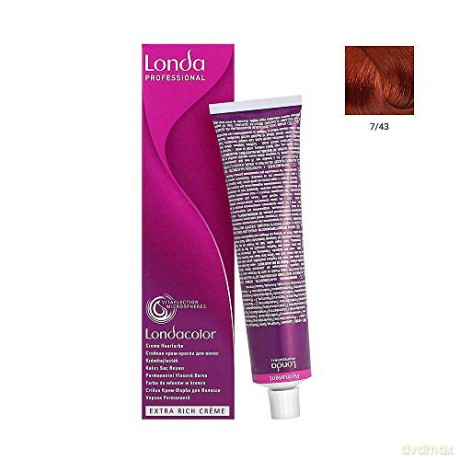Londa Professional Permanent Color Extra Rich Creme 60 ml - Shade: 7/43 Medium Blond Copper Gold