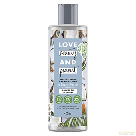 Love Beauty and Planet Shower Gel with coconut water and mimosa flowers (Shower Gel) 400 ml