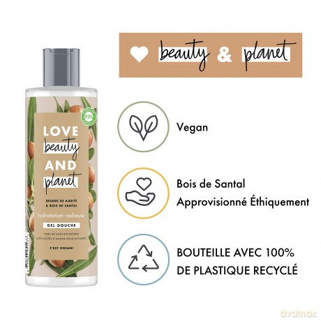 Love Beauty and Planet Shower Gel with shea butter and sandalwood (Shower Gel) 400 ml