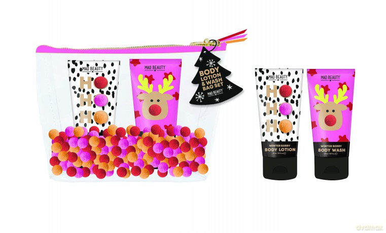 Mad Beauty Pom Pom Cosmetic Bag Set