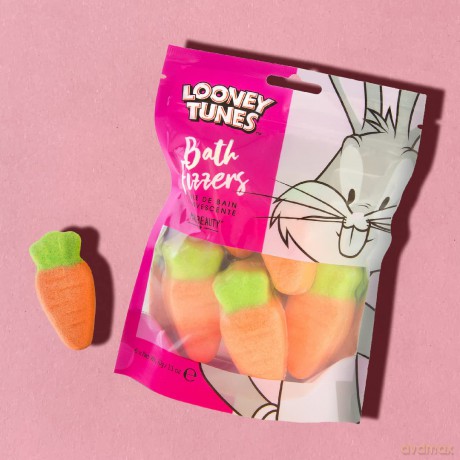 Mad Beauty Sparkling bath bombs Looney Tunes Bugs Bunny Bath Fizzer Pack 6 x 30 g