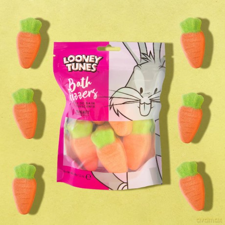Mad Beauty Sparkling bath bombs Looney Tunes Bugs Bunny Bath Fizzer Pack 6 x 30 g