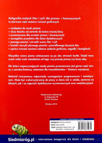Kaligrafia Małych Liter I Cyfr Nauczanie Zintegrowane 6-9 Lat - Anna Juryta, Anna Szczepaniak [KSIĄŻKA]