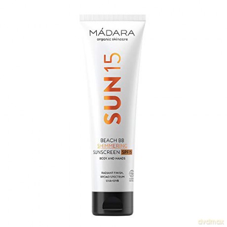 MÁDARA Glittering sunscreen BB body and face cream SPF 15 Beach BB (Shimmering Sunscreen) 100 ml