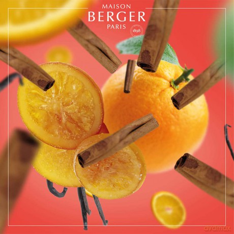 Maison Berger Paris Gift set aroma diffuser Pyramide vintage green + filling Orange and cinnamon 200 ml