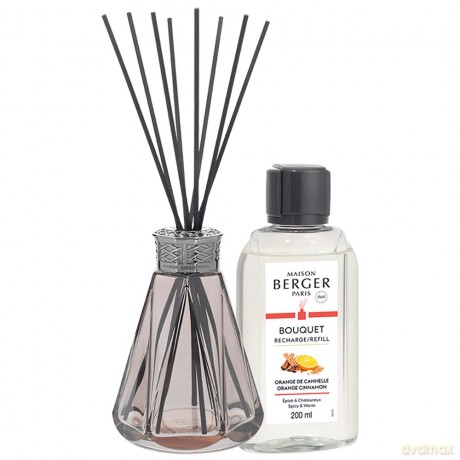 Maison Berger Paris Gift set aroma diffuser Pyramide vintage pink + orange and cinnamon filling 200 ml
