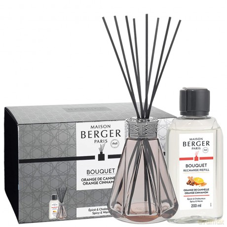 Maison Berger Paris Gift set aroma diffuser Pyramide vintage pink + orange and cinnamon filling 200 ml