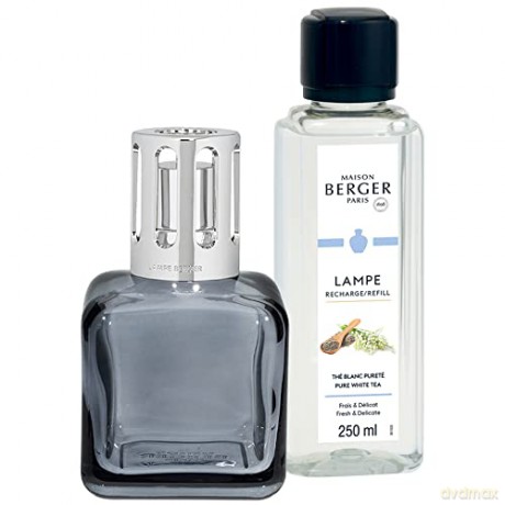 Maison Berger Paris Gift set catalytic lamp Glacon gray + refill Pure white tea 250 ml
