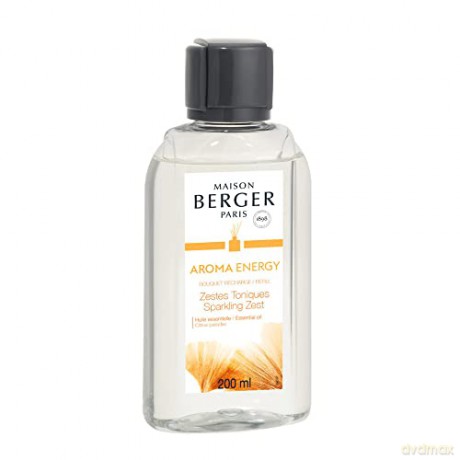Maison Berger Paris Refill for diffuser Aroma Energy Fresh tonic Zestes Toniques (Bouquet Recharge/Refill) 200 ml