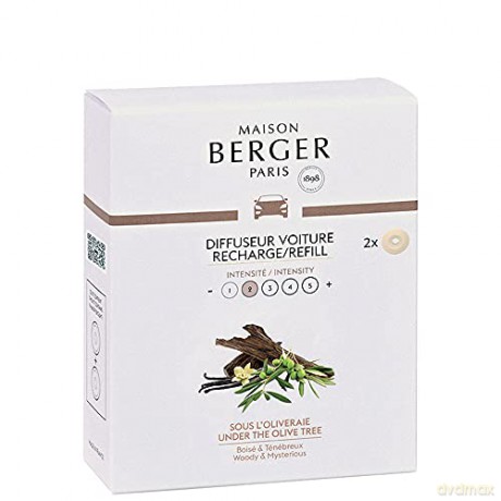 Maison Berger Paris Replacement refill for car diffuser Under the Olive Tree (Car Diffuser Recharge/Refill) 2 pcs