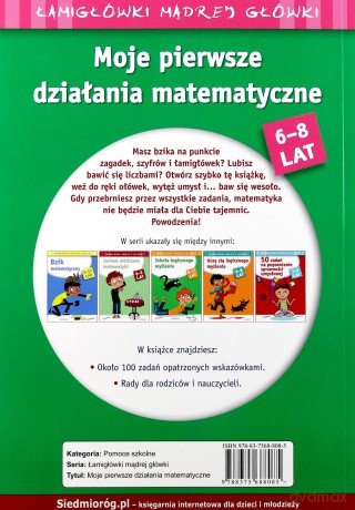 Moje Pierwsze Działania Matematyczne 6-8 Lat [KSIĄŻKA]
