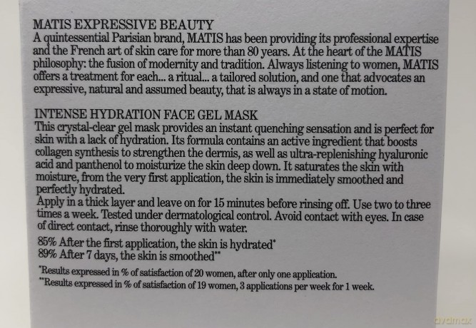 Matis Paris Intensive moisturizing gel mask Réponse Corrective (Hyalu-Flash) 50 ml