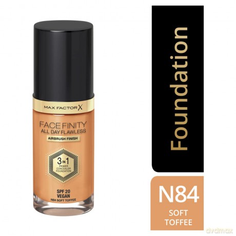 Max Factor Long-lasting makeup Facefinity 3 in 1 (All Day Flawless) 30 ml - Shade: 84N Soft Toffee