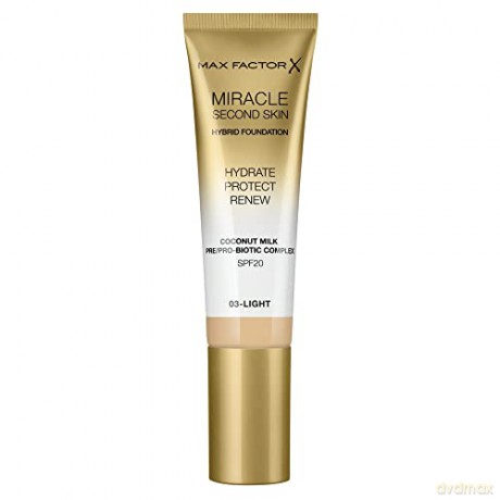 Max Factor Miracle Touch Second Skin SPF 20 (Hybrid Foundation) 30 ml - Shade: 03 Light