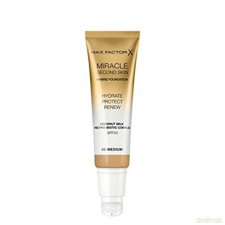 Max Factor Miracle Touch Second Skin SPF 20 (Hybrid Foundation) 30 ml - Shade: 05 Medium