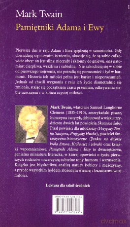 Pamiętniki Adama I Ewy - Mark Twain [KSIĄŻKA]