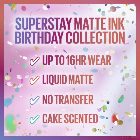 Maybelline SuperStay Matte Ink Birthday Edition 5 ml long-lasting matt liquid lipstick - Shade: 400 Show Runner