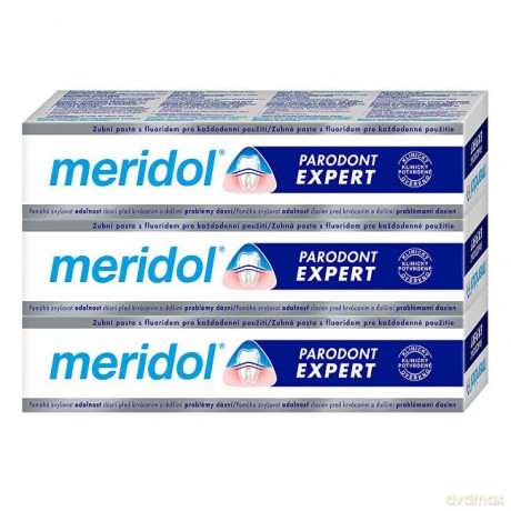 Meridol Toothpaste against bleeding gums and periodontitis Paradont Expert tripack 3 x 75 ml