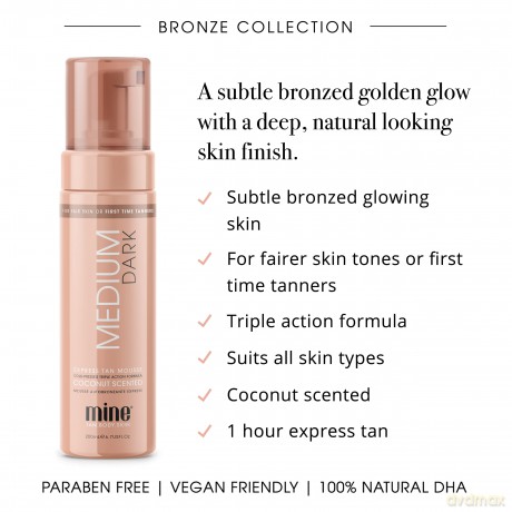 Minetan Self-tanning foam medium dark Medium Dark (Tanning Foam) 200 ml