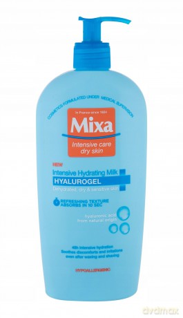 Mixa Moisturizing Body Lotion for Dry and Sensitive Skin Hyalurogel (Intensive Hydrating Milk) 400 ml