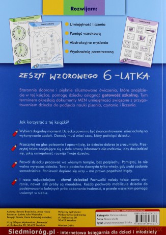 Zeszyt Wzorowego 6-Latka Piszę Czytam Liczę - Renata Brzezińska, Anna Heine [KSIĄŻKA]
