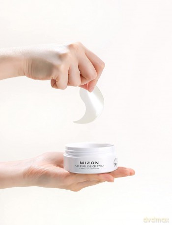 Mizon Premium eye hydrogel mask with white pearl and diamond for wrinkles and skin lightening Pure Pearl (Eye Gel Patch) 60 pcs x 1.4 g