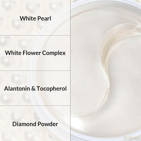 Mizon Premium eye hydrogel mask with white pearl and diamond for wrinkles and skin lightening Pure Pearl (Eye Gel Patch) 60 pcs x 1.4 g