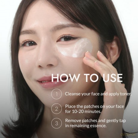 Mizon Premium eye hydrogel mask with white pearl and diamond for wrinkles and skin lightening Pure Pearl (Eye Gel Patch) 60 pcs x 1.4 g