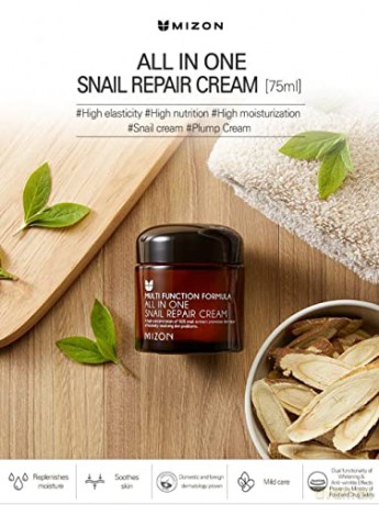 Mizon Regenerating face cream with snail secretion filtrate 92% (All In One Snail Repair Cream) - Volume: 75 ml