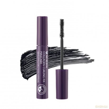 Mizon Waterproof mascara for eyelash extensions and curling (Collagen Curling Fix Mascara) 6 ml - Shade: Black