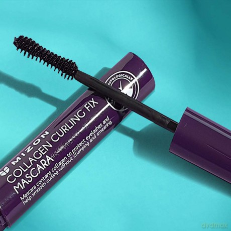 Mizon Waterproof mascara for eyelash extensions and curling (Collagen Curling Fix Mascara) 6 ml - Shade: Black