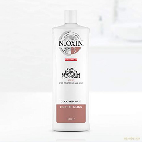 Nioxin Skin Revitalizer for Fine-Dyed Hair Dual System 3 Color Safe (Scalp Therapy Revitalizing Conditioner) - Volume: 1000 ml