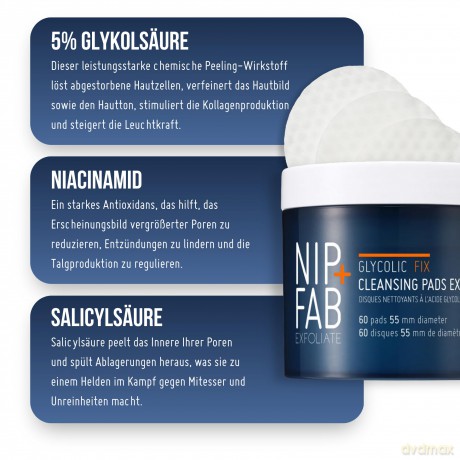 NIP + FAB Fix Extreme Night Cleansing Tampons (Night Pads) 60 pcs