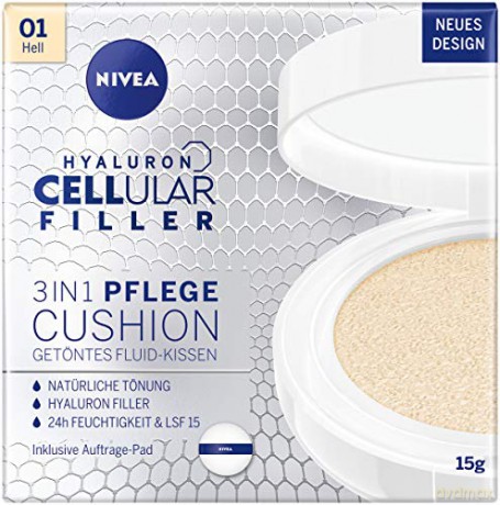 Nivea Caring toning cream in a sponge 3 in 1 Hyaluron Cellular Filler 15 g - Shade: 01 Light