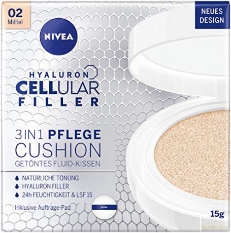 Nivea Caring toning cream in a sponge 3 in 1 Hyaluron Cellular Filler 15 g - Shade: 02 Medium
