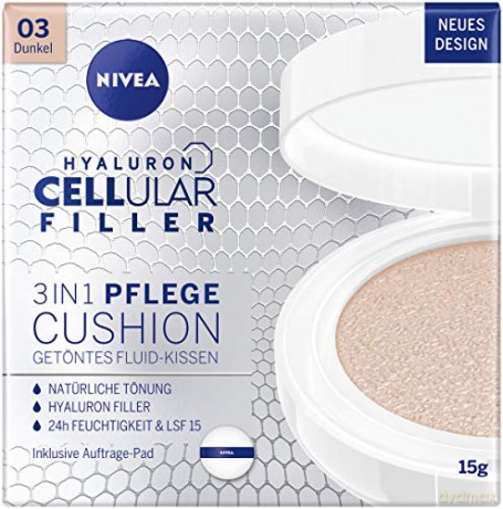 Nivea Caring toning cream in a sponge 3 in 1 Hyaluron Cellular Filler 15 g - Shade: 03 Dark