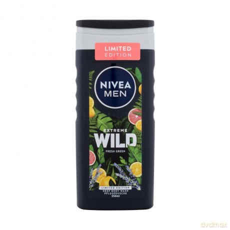 Nivea Men Extreme Wild Fresh Green Body and Hair (Shower Gel) - Volume: 250 ml