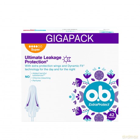 o.b. ExtraProtect Super tampons - Variant: 42 pcs