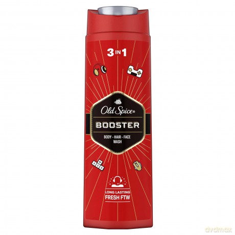 Old Spice Shower gel for body and hair Booster (Shower Gel + Shampoo) 400 ml