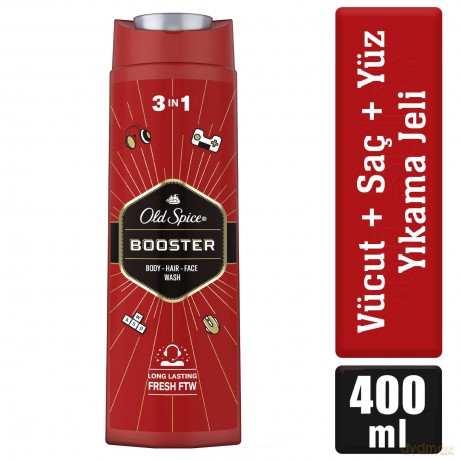 Old Spice Shower gel for body and hair Booster (Shower Gel + Shampoo) 400 ml