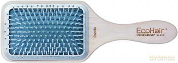 Olivia Garden Flat bamboo hair brush with EcoHair ionic bristles