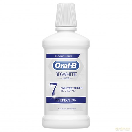 Oral B Alcohol-free bleaching mouthwash 3D White Luxe Perfection 500 ml