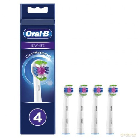 Oral B Replacement brush heads with Clean Maxi miser 3D White Technology - Variant: 4 pieces