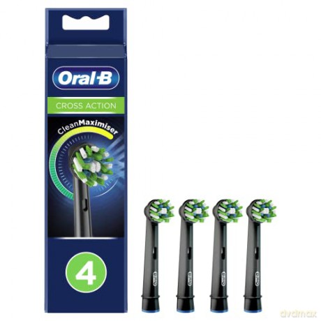 Oral B Replacement brush heads with Clean Maxi technology CrossAction Black - Variant: 4 pieces