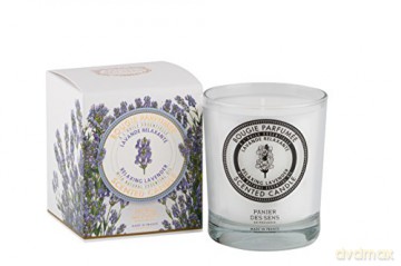 Panier des Sens Decorative scented candle in glass Relaxing Lavender (Scented Candle) 180 g