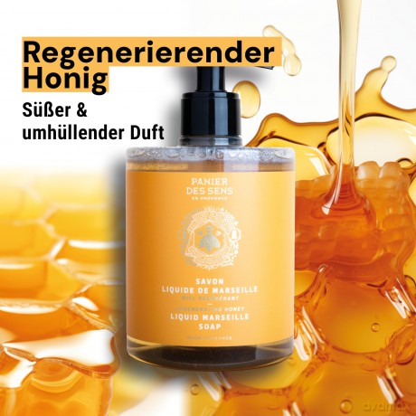 Panier des Sens Regenerating Honey liquid soap (Liquid Marseille Soap) 500 ml