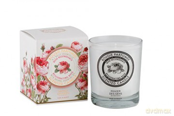 Panier des Sens Scented Candle in glass Soothing Rose (Scented Candle) 180 g